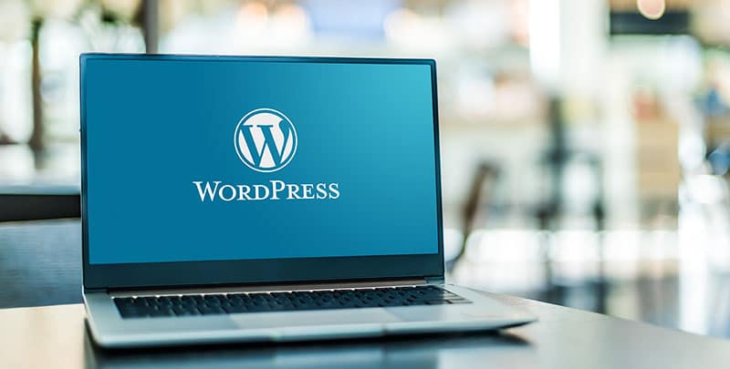 WordPress for Small Business Websites on Laptop